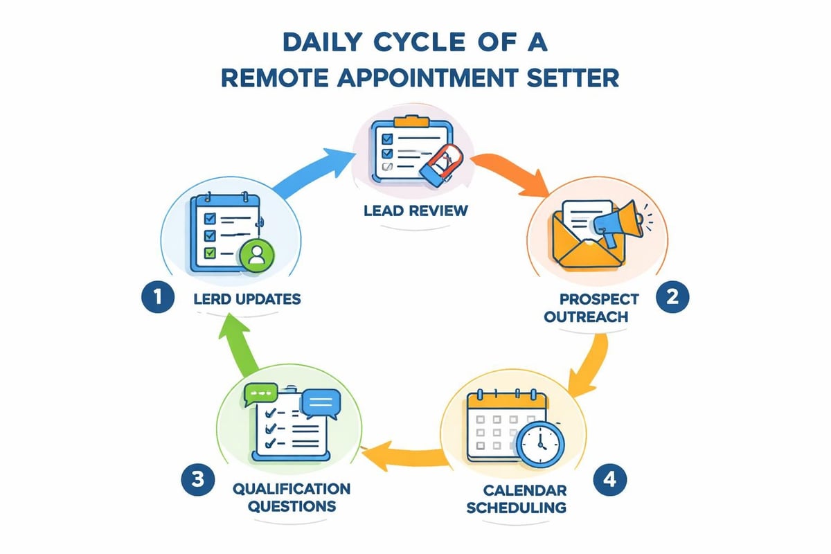 Appointment setter daily workflow