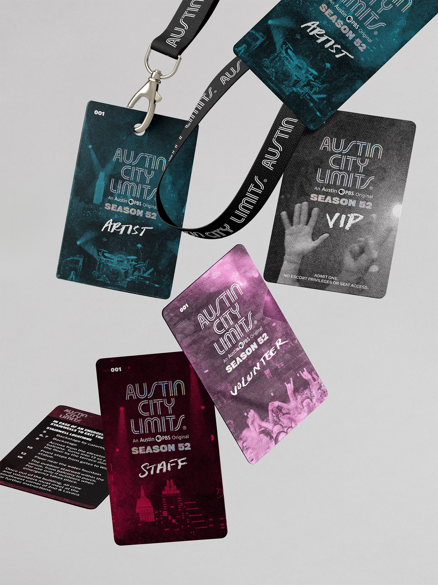 Austin City Limits Artist, VIP, Staff, and Volunteer badges