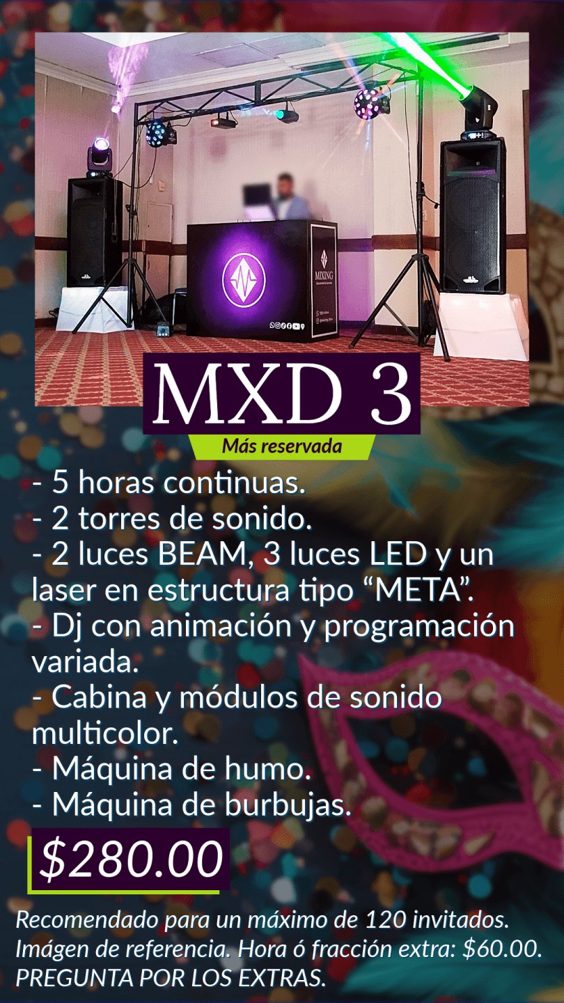 Opción 3 con humo y burbujas del servicio de Mixing Dicomóvil (más reservada)