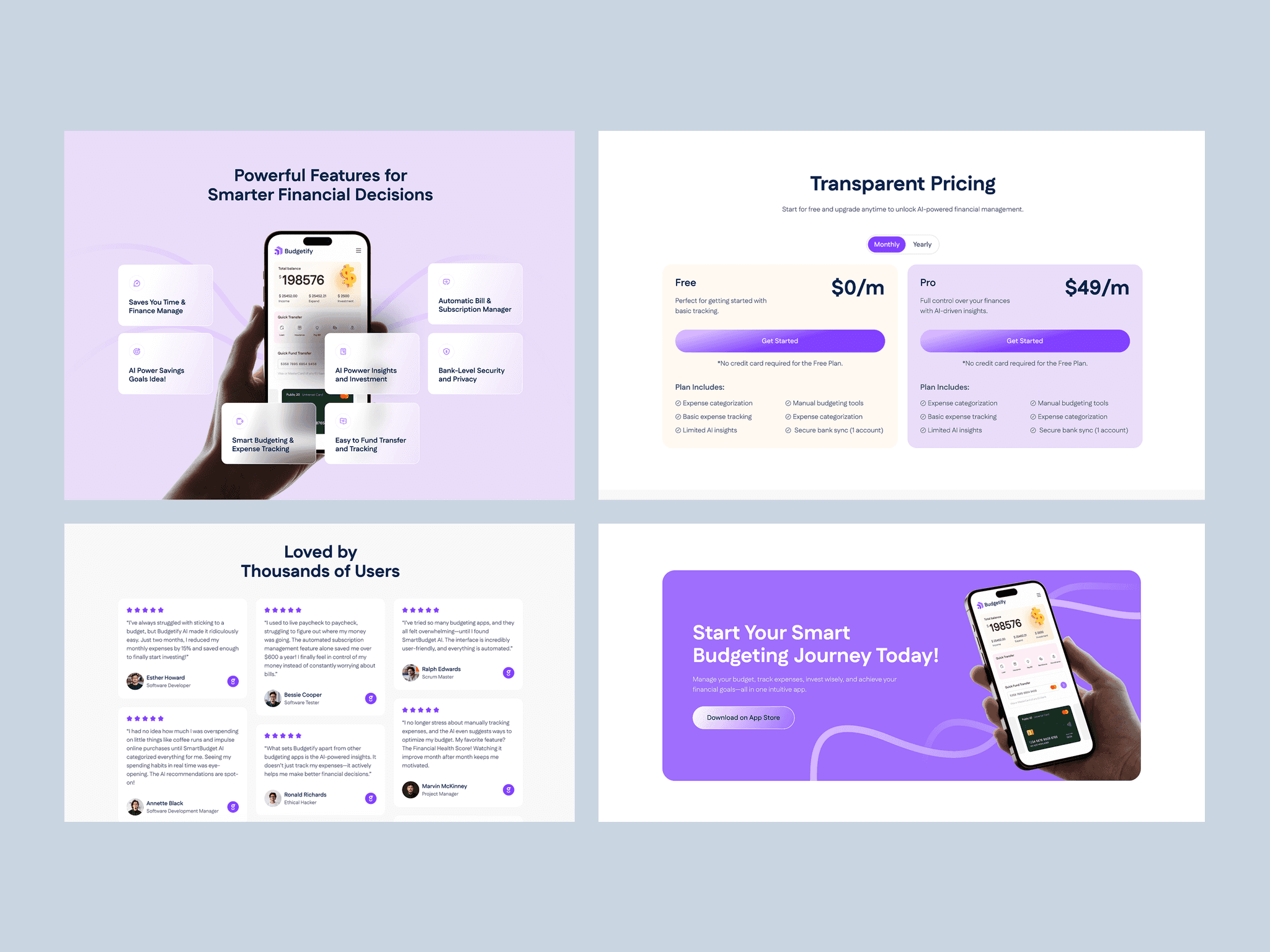 Finance & Budgeting SaaS Website