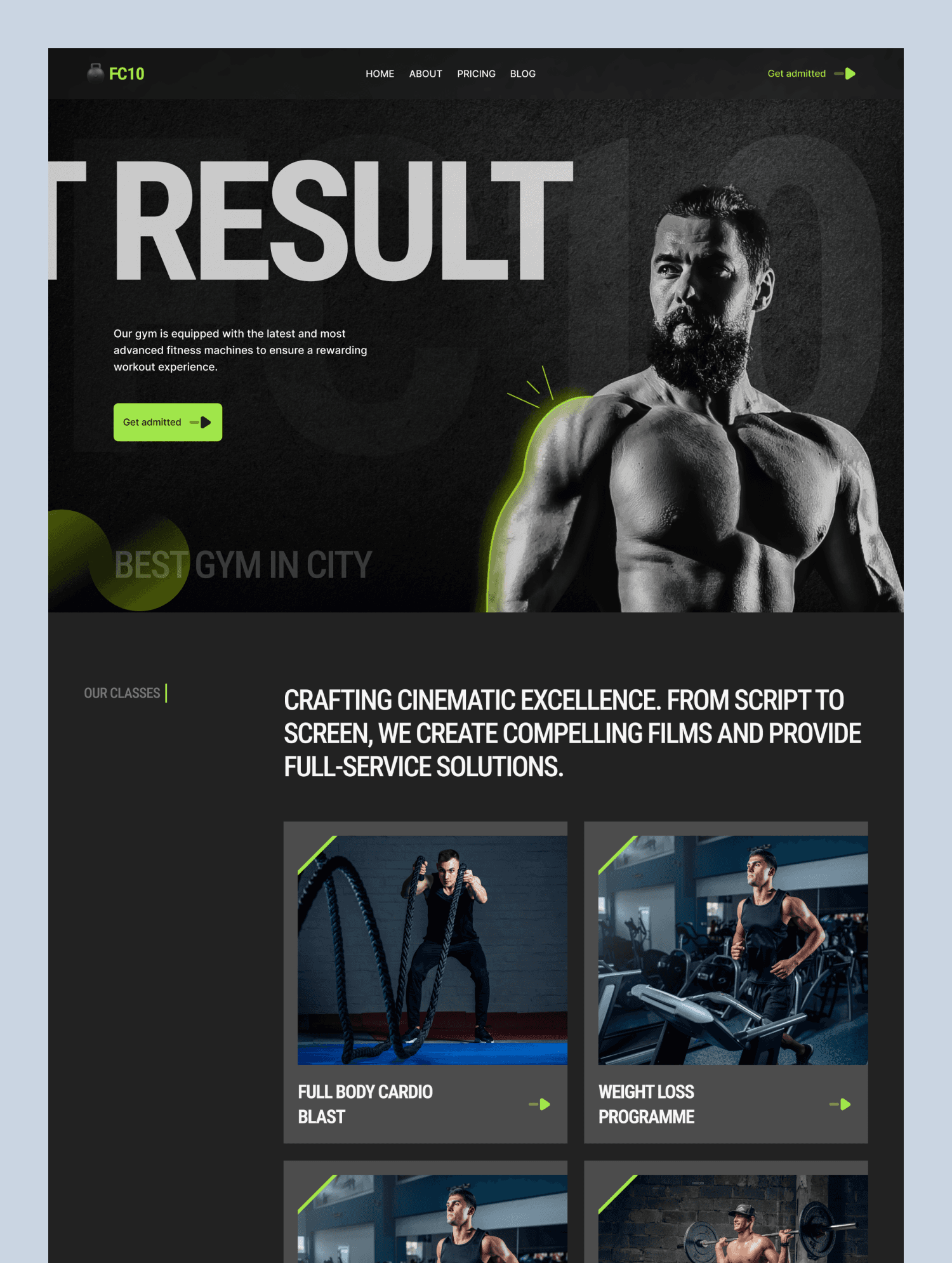 FC10 Gym Perfect Template for Gyms & Studios