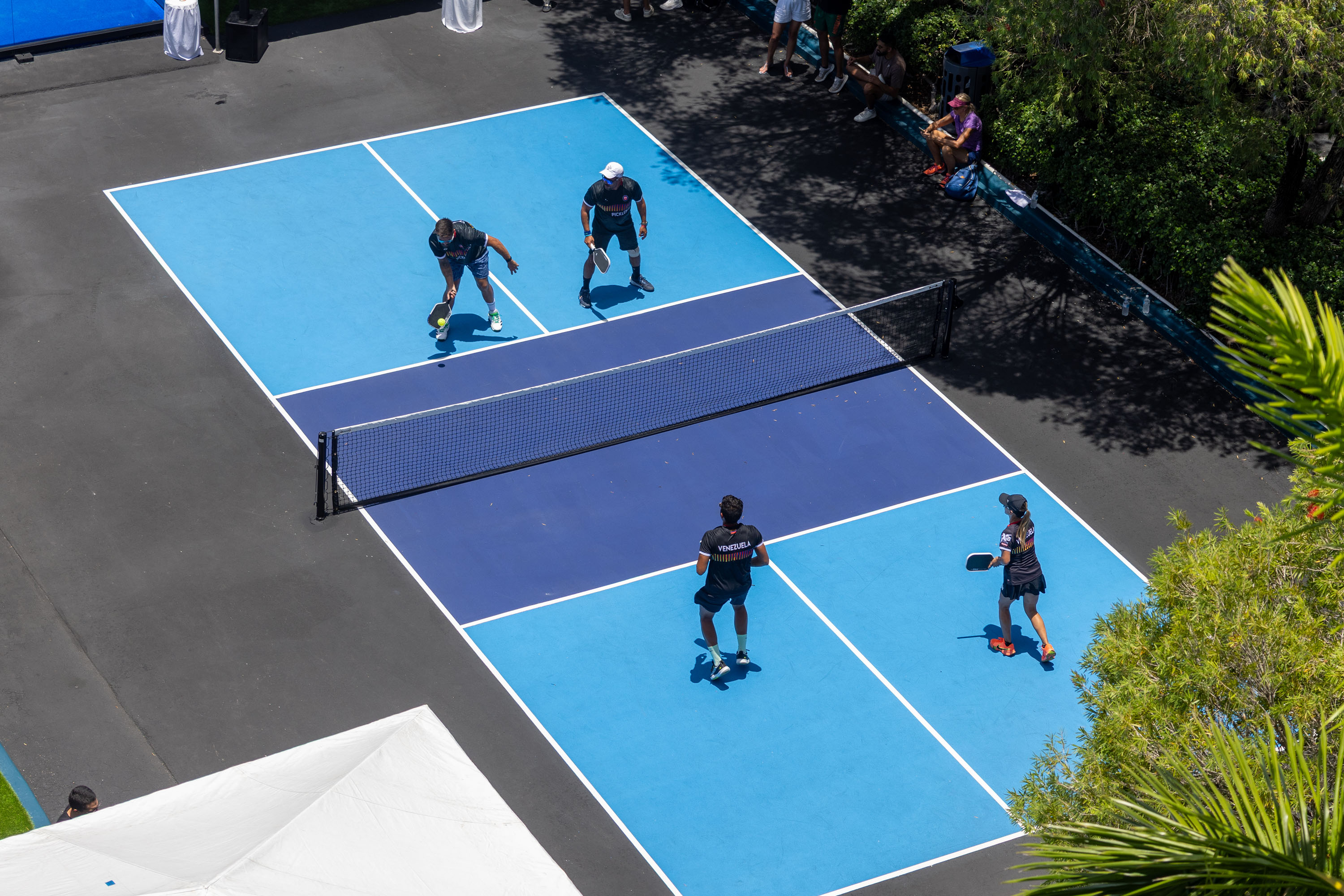 Ariel shot of the courts