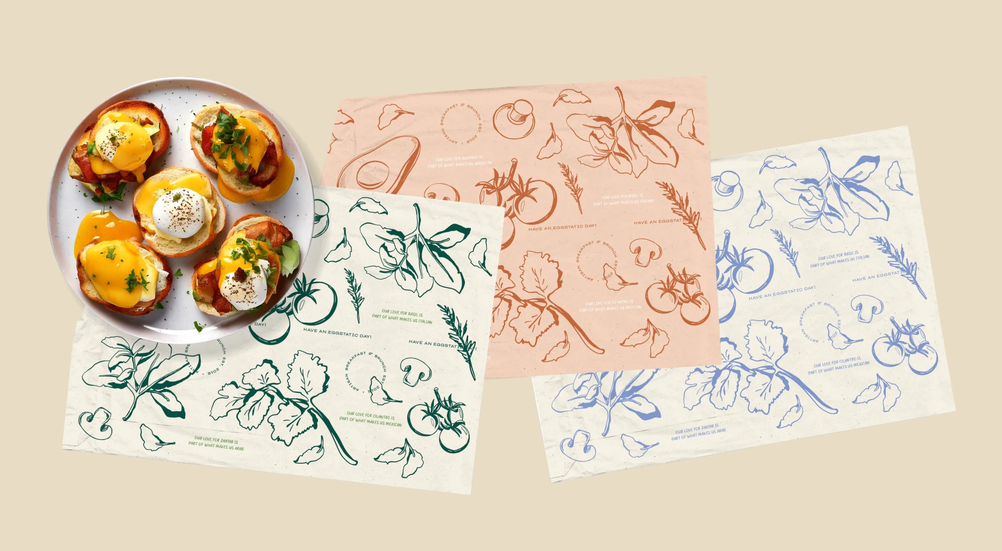 restturant wrapping paper design