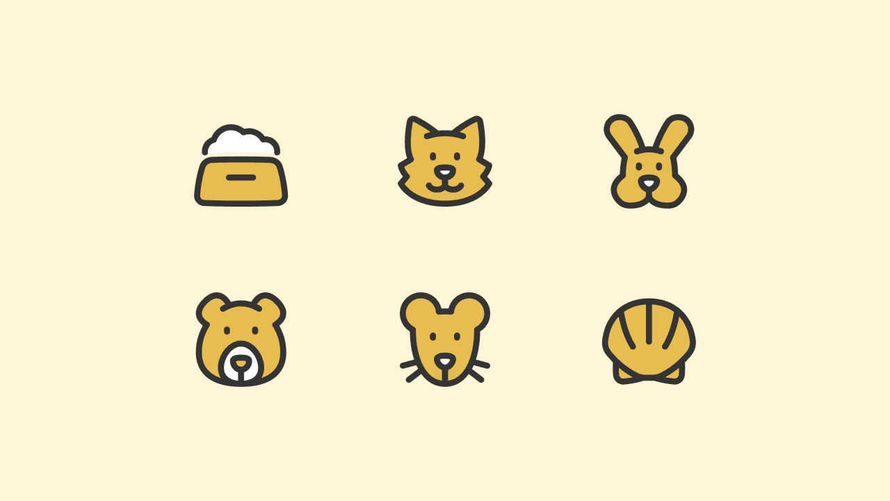 Plump Duo Animal Icon Set