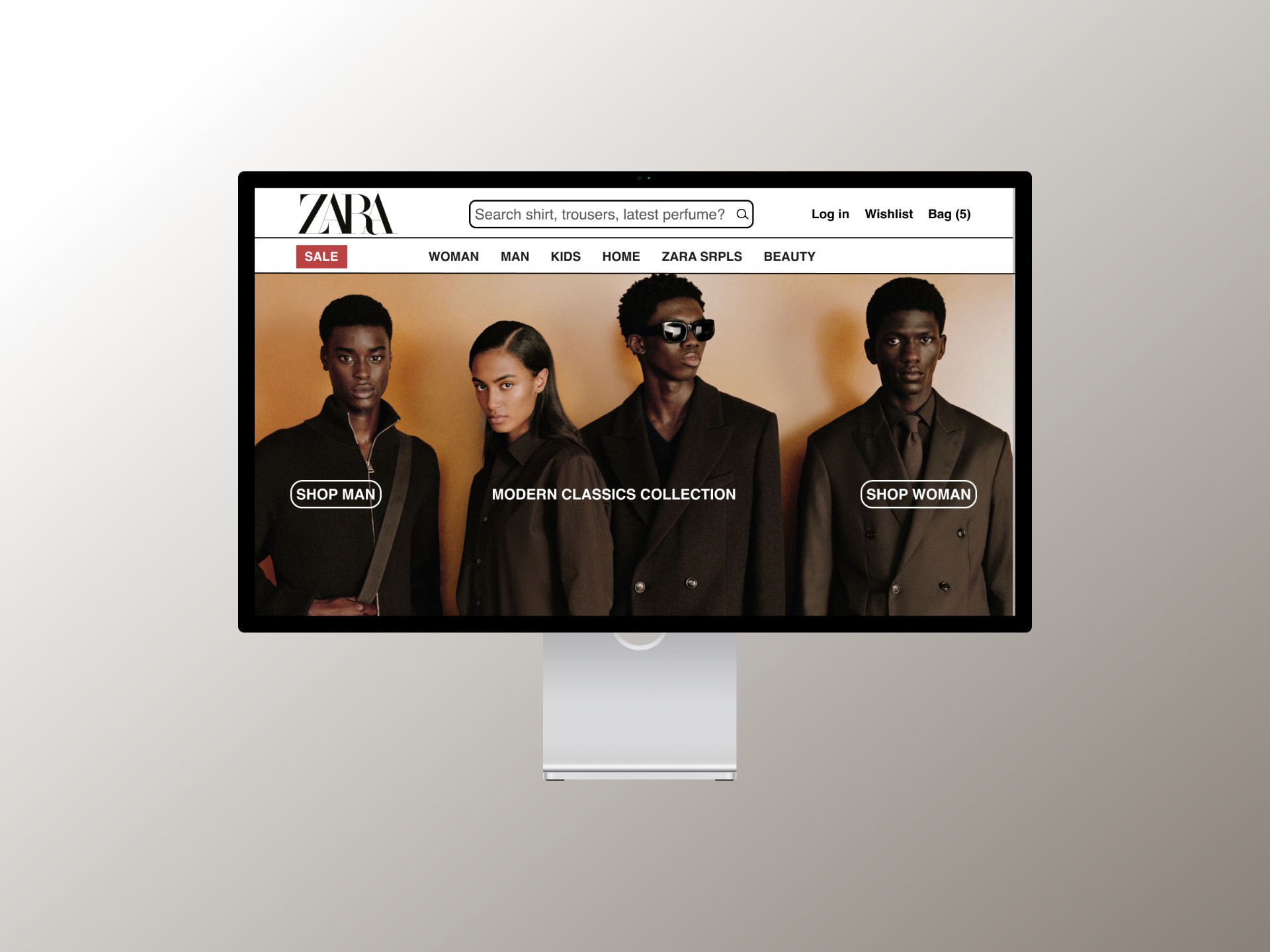 Zara Website redesign