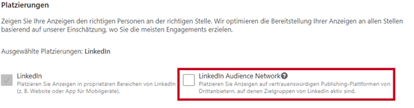 Schritt 3 - Audience Network deaktivieren