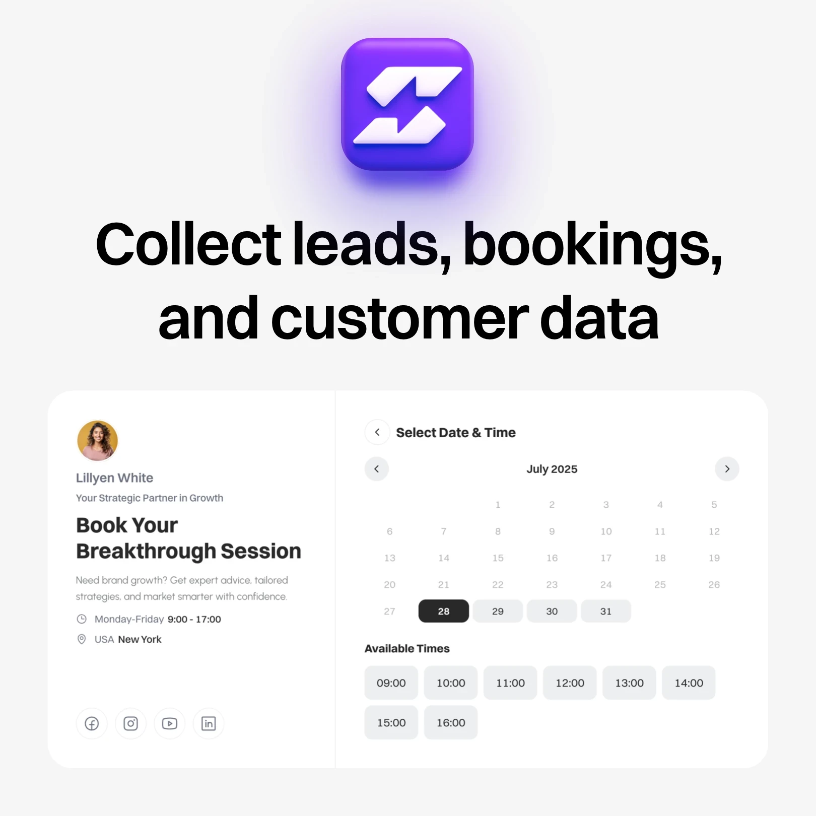 Supaframe.io - Collect leads, bookings, and customer data