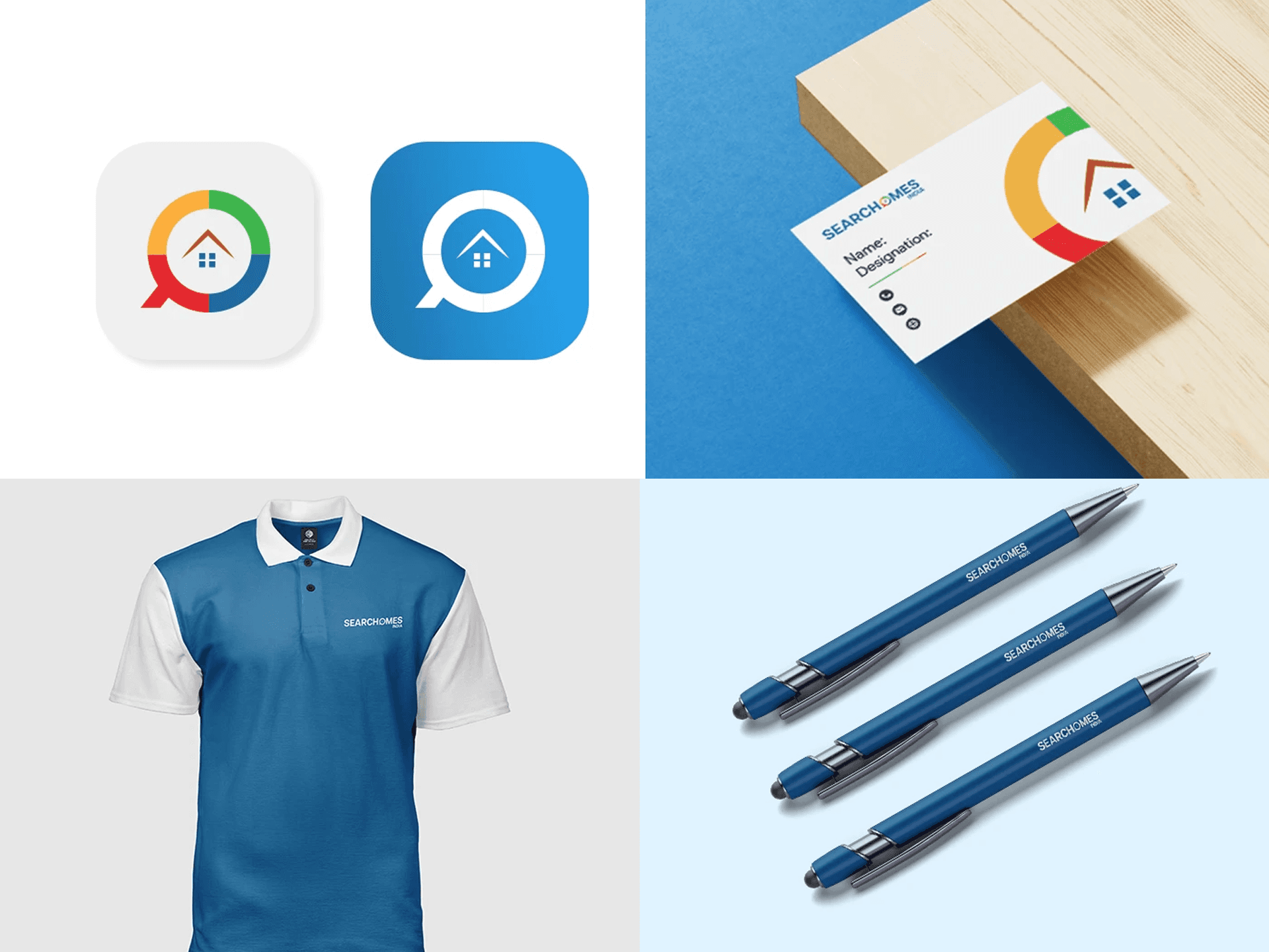 seach homes india logo design by venkatesh prasad for real estate company