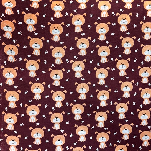 tecido Gorgurinho PET estampado cachorros e patinhas