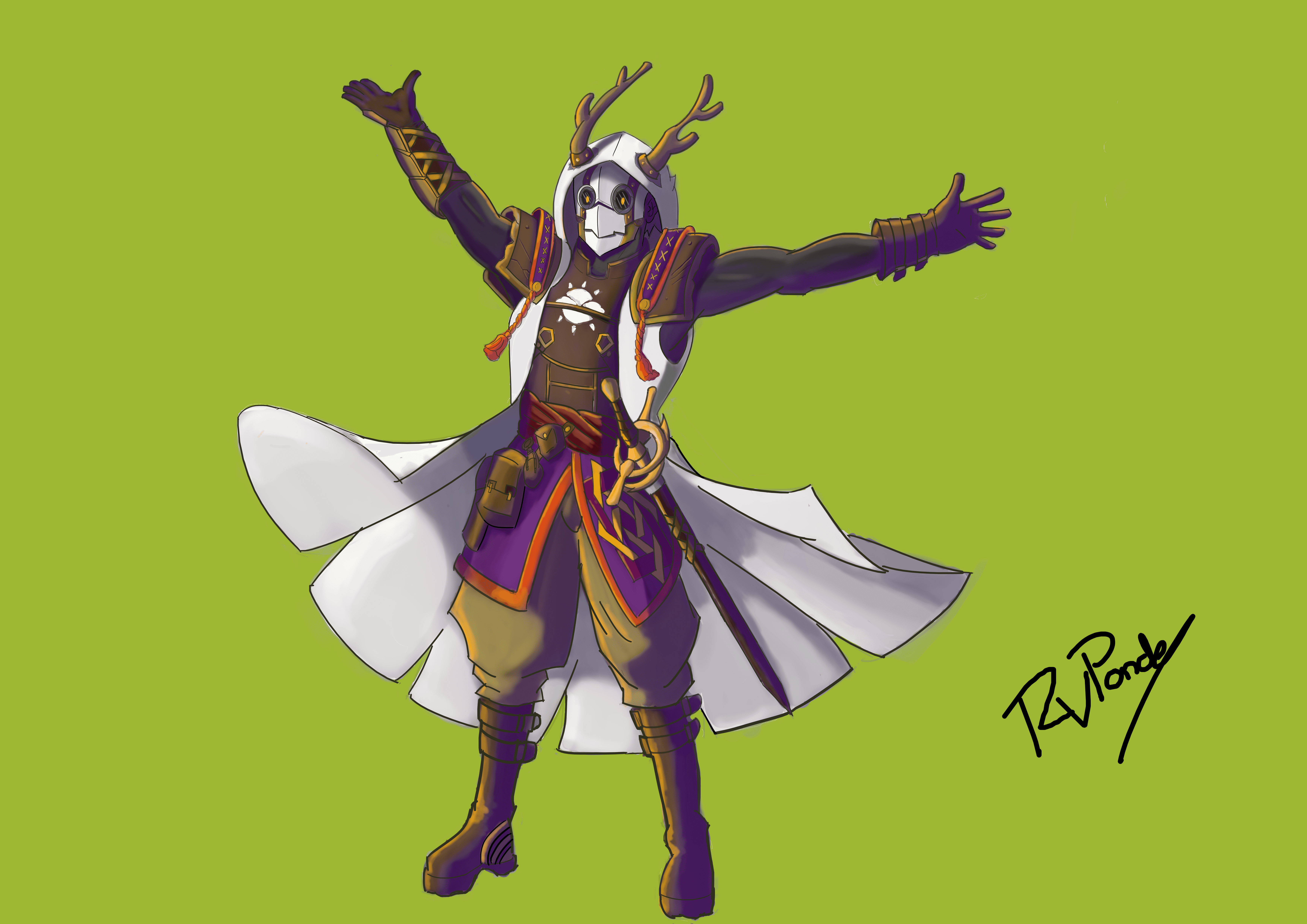 Portrait of portfolio creator – back view