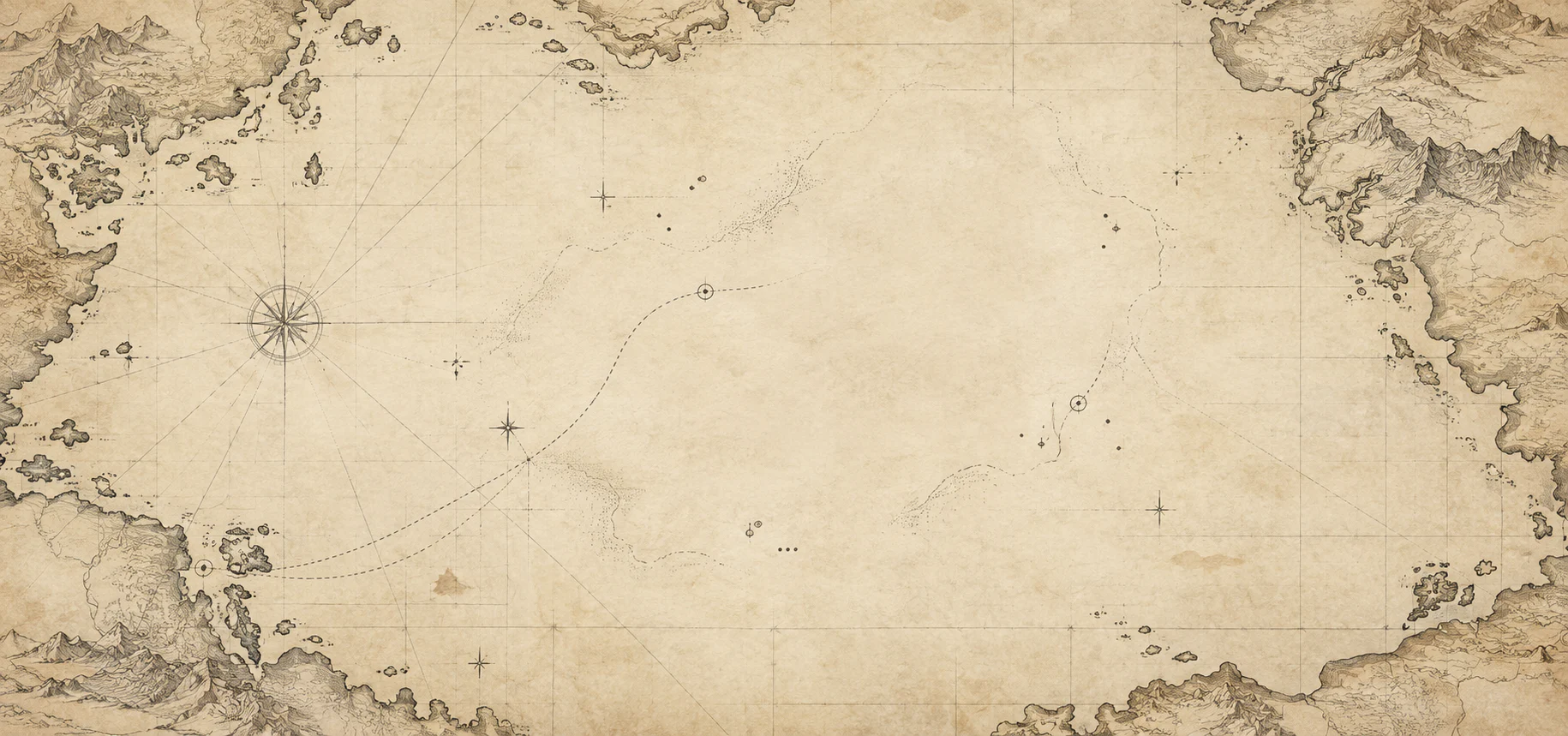 First sighting of unknown territory across a historical navigation table