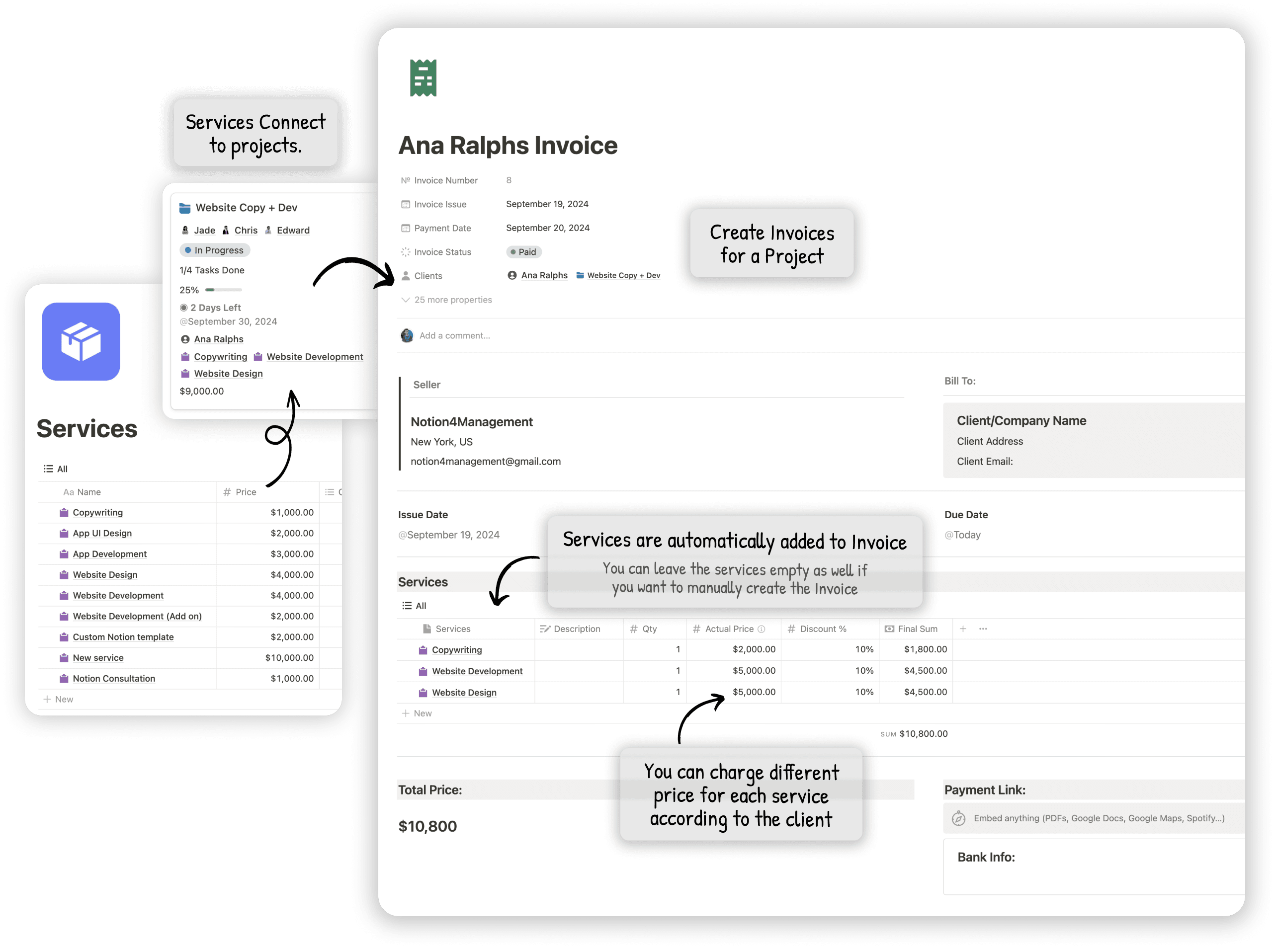 Services and InvoicingNotion Business OS