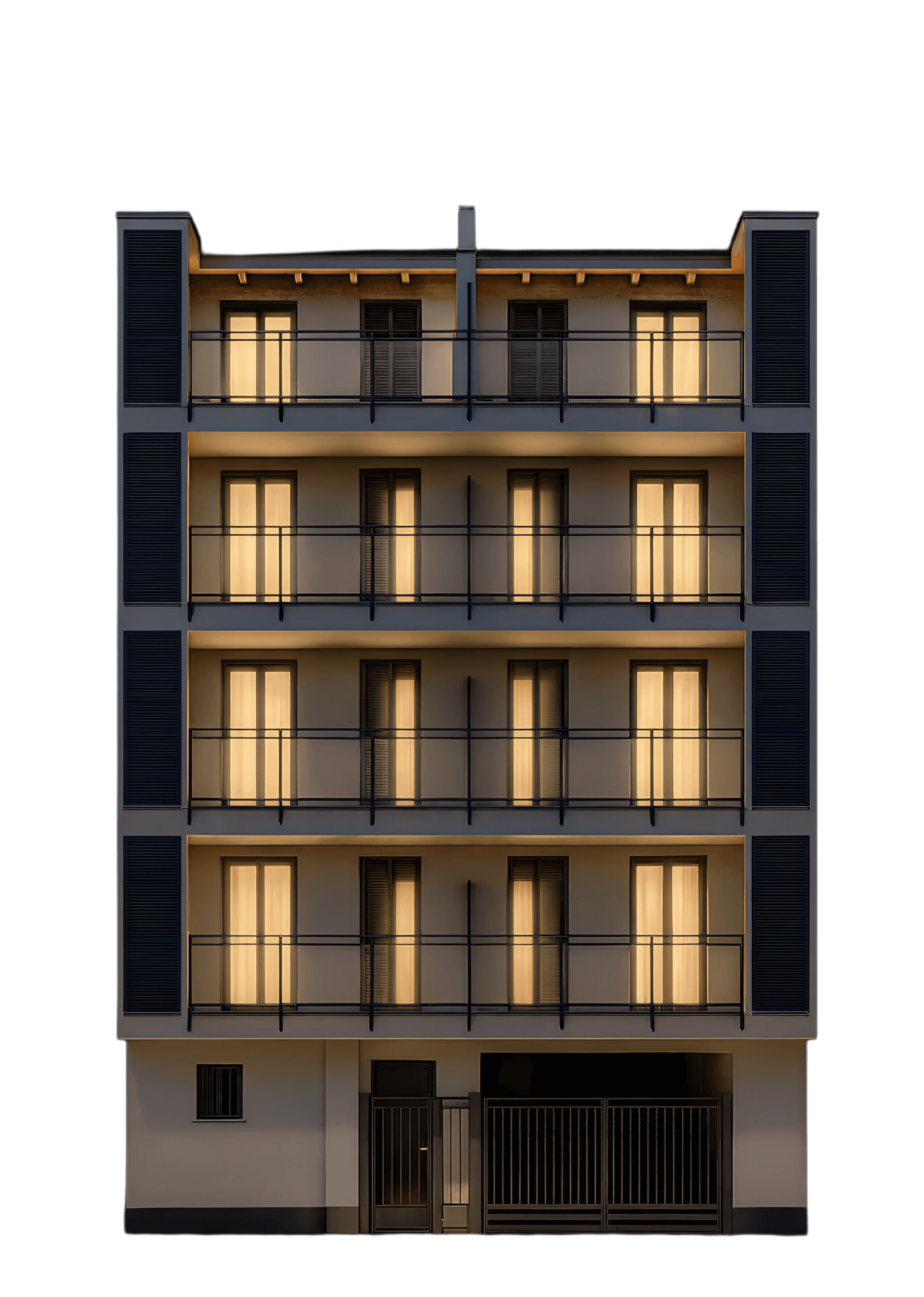 modern sculptural building with curved wooden exterior