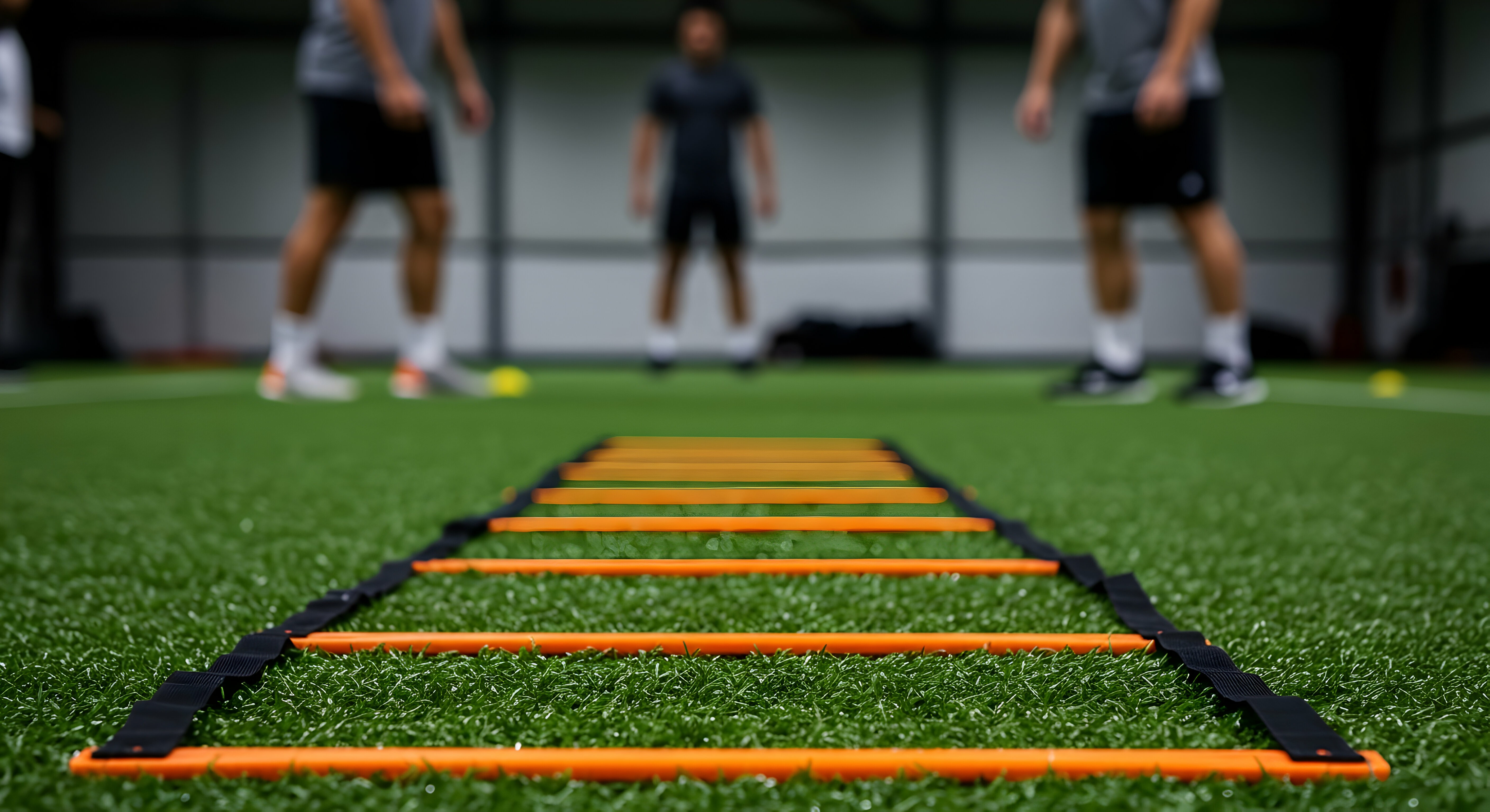 Full shot people training together