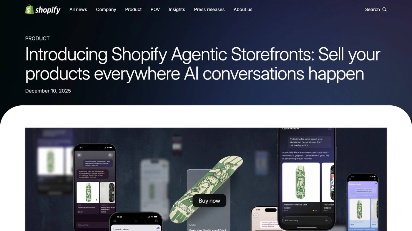 Shopify Agentic Storefronts
