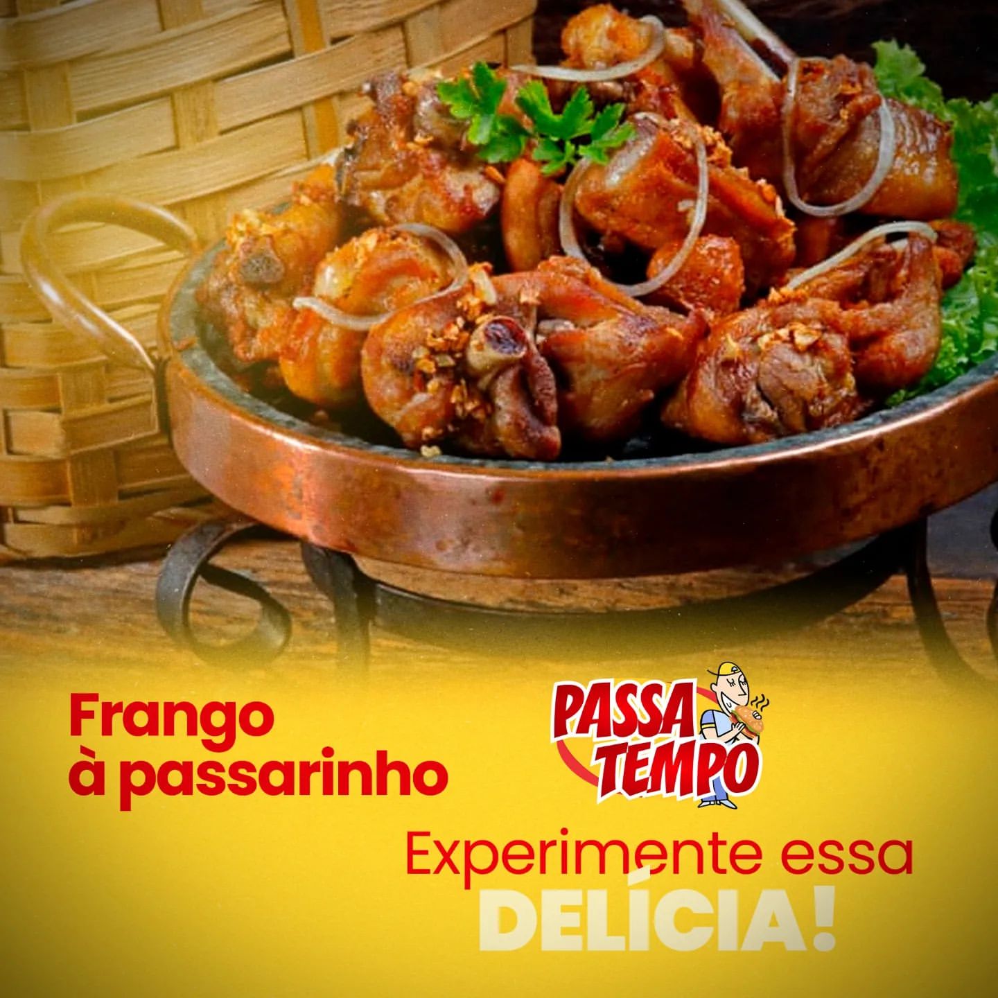 Delicioso frango à passarinho preparado na Lanchonete Passatempo Lanches em Atlântica Ville, Jardim Camburi, uma ótima opção para quem busca sabor e qualidade