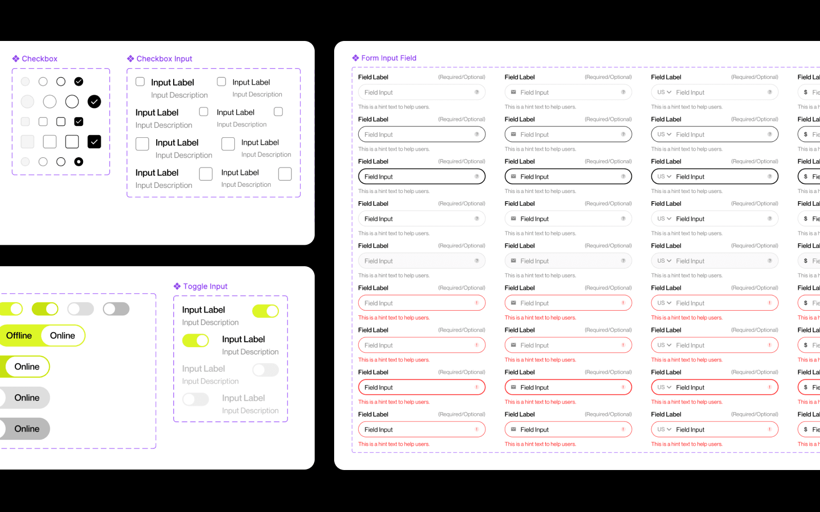 A visual overview of the variety of interactive elements designed by Oryzon Studio for the DHARMA Studio and DHARMA Marketplace.