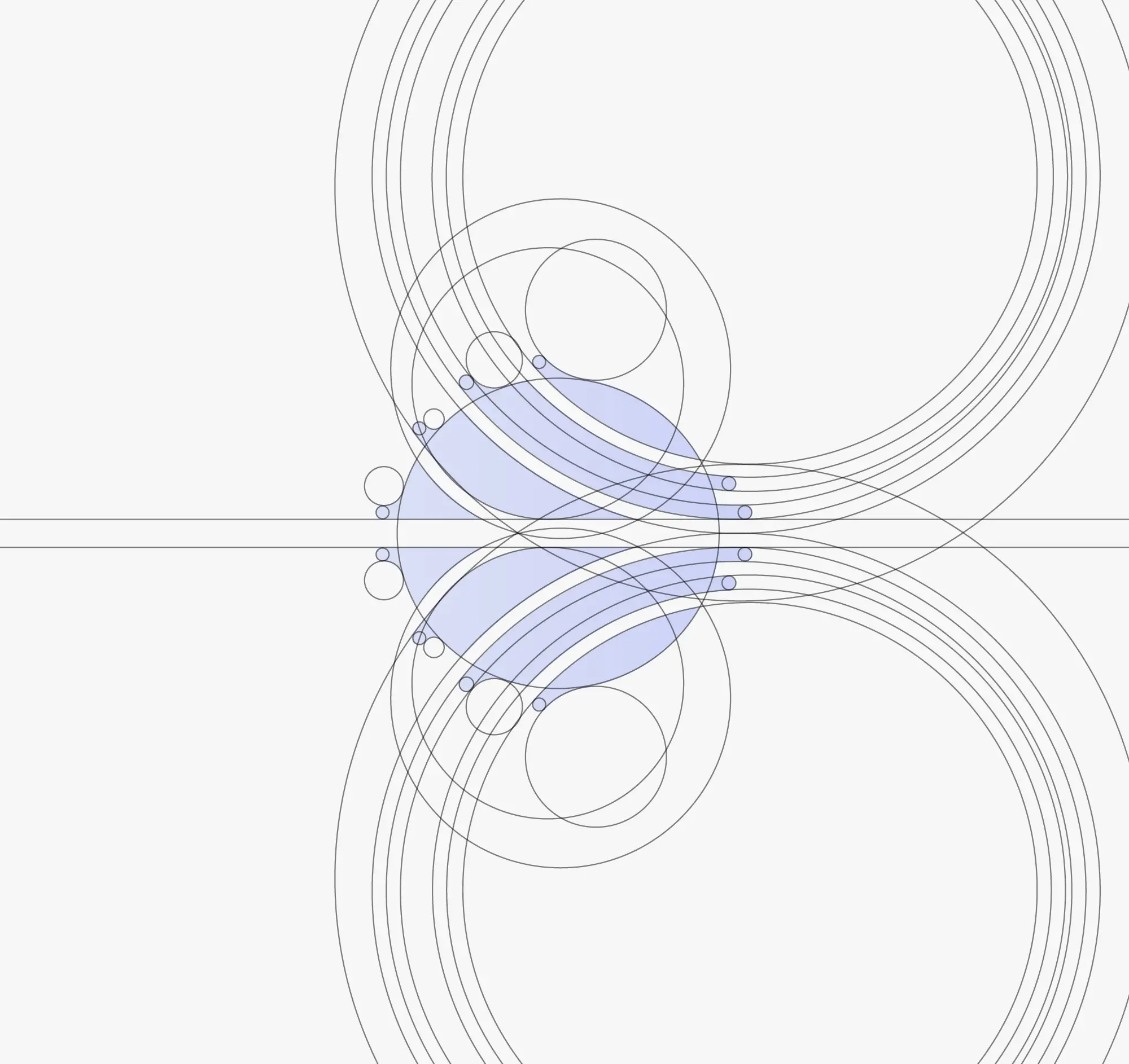 Logo avec traits de construction