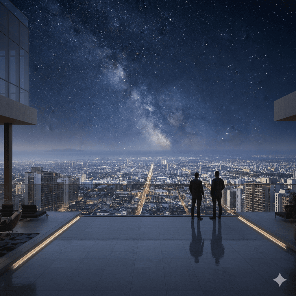 Smart World Triumph Sector 66 Gurugram - Sky-view observation deck at night