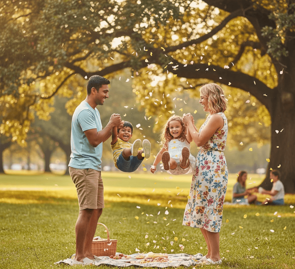 heso blog a family out on picnic really happy
