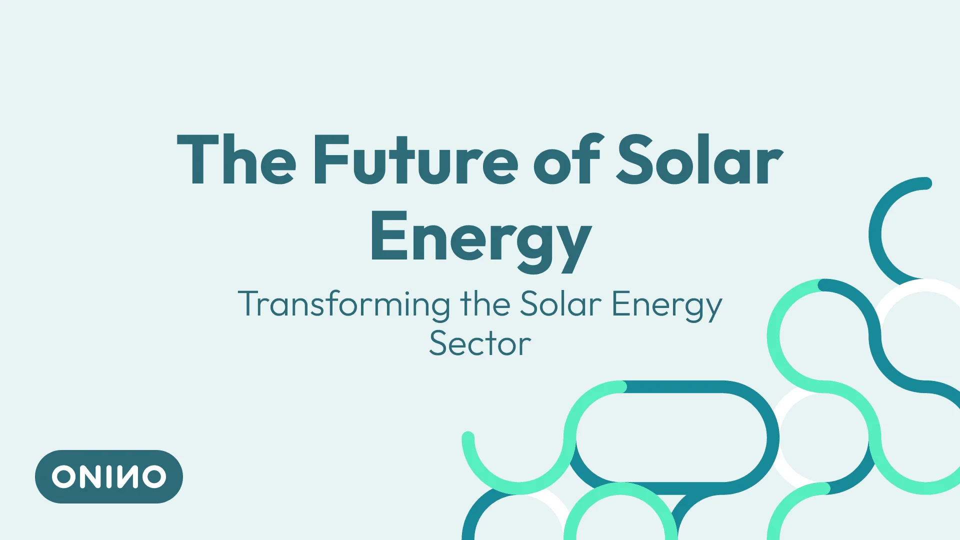 Abstract connected nodes illustrating the future of solar energy and transforming the solar energy sector — ONINO