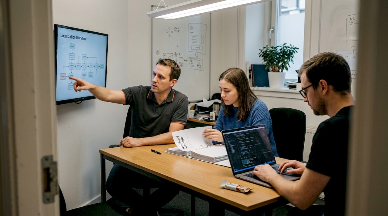 Localization team discusses workflow and roles