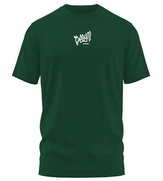 Graffiti T-Shirt, Waldgrün, Vorderseite