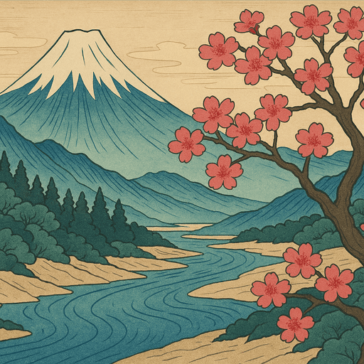 Mountain and river