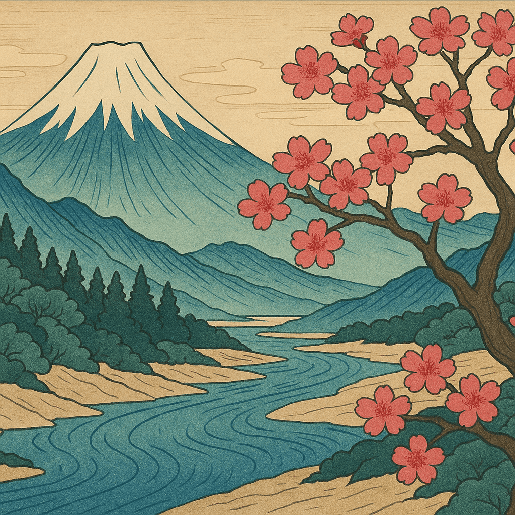 Mountain and river