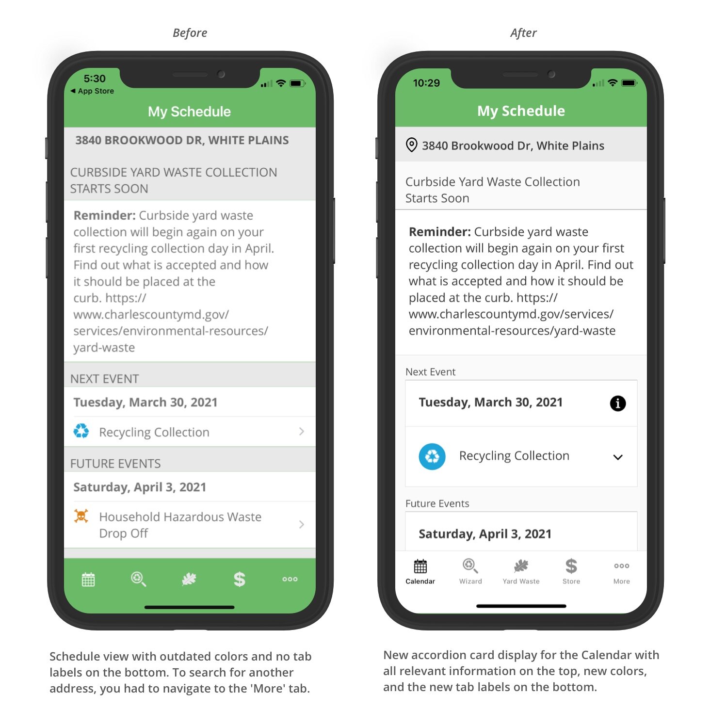 Calendar Before/After