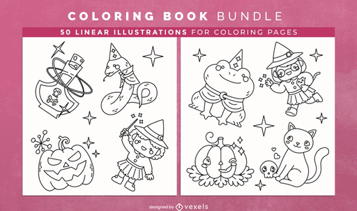 seasonal coloring book page design