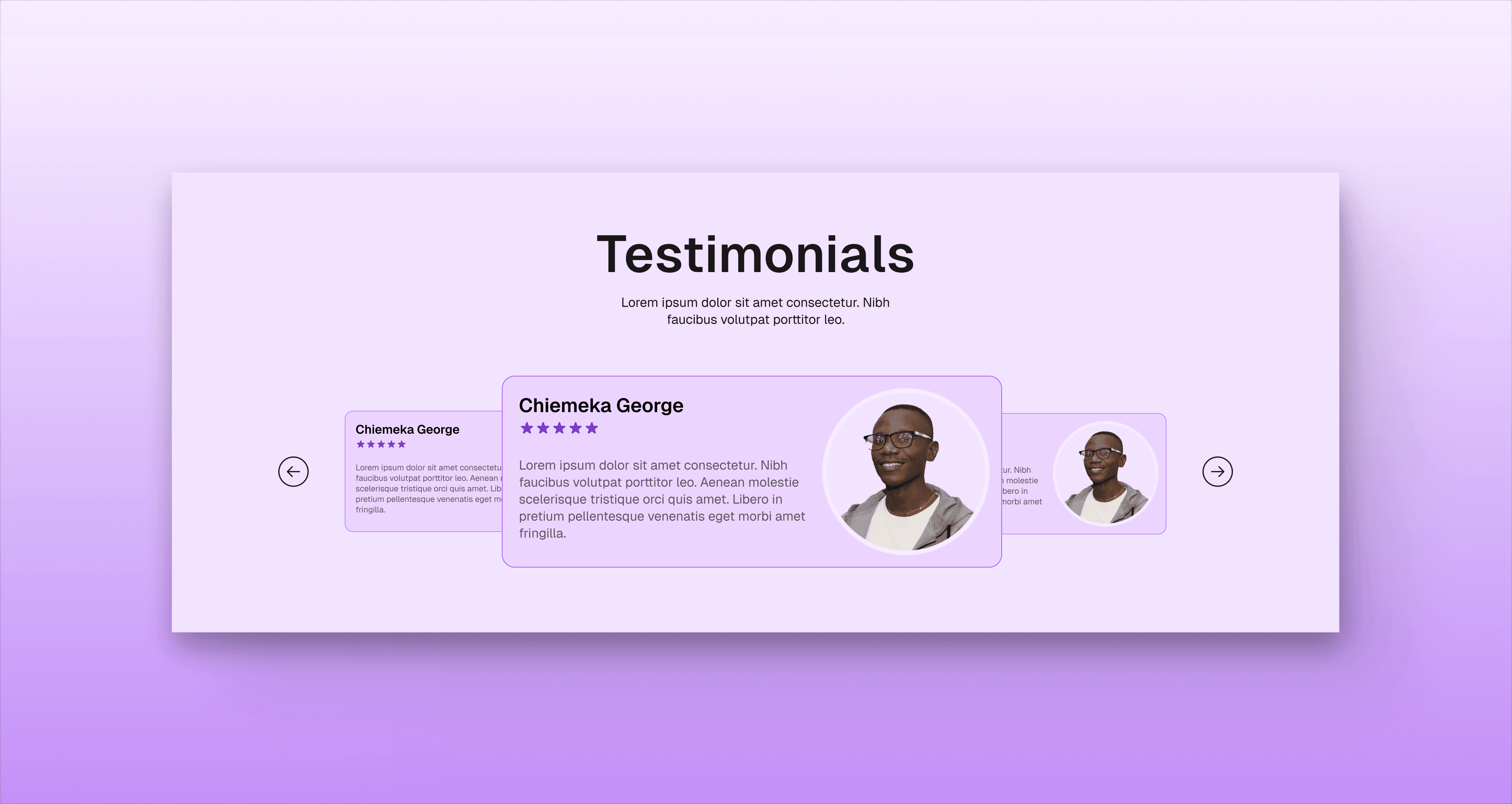 Testimonials Section