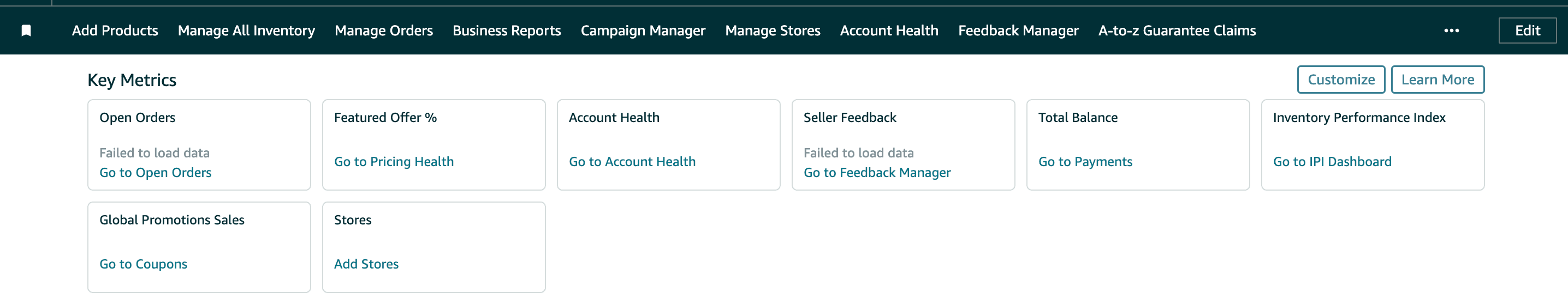 Amazon Seller Central account