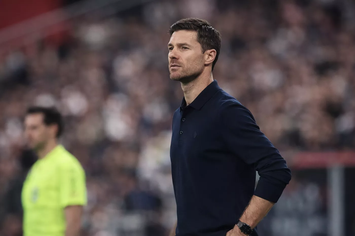 Xabi Alonso reacts on the Real Madrid sideline during Spanish Super Cup defeat