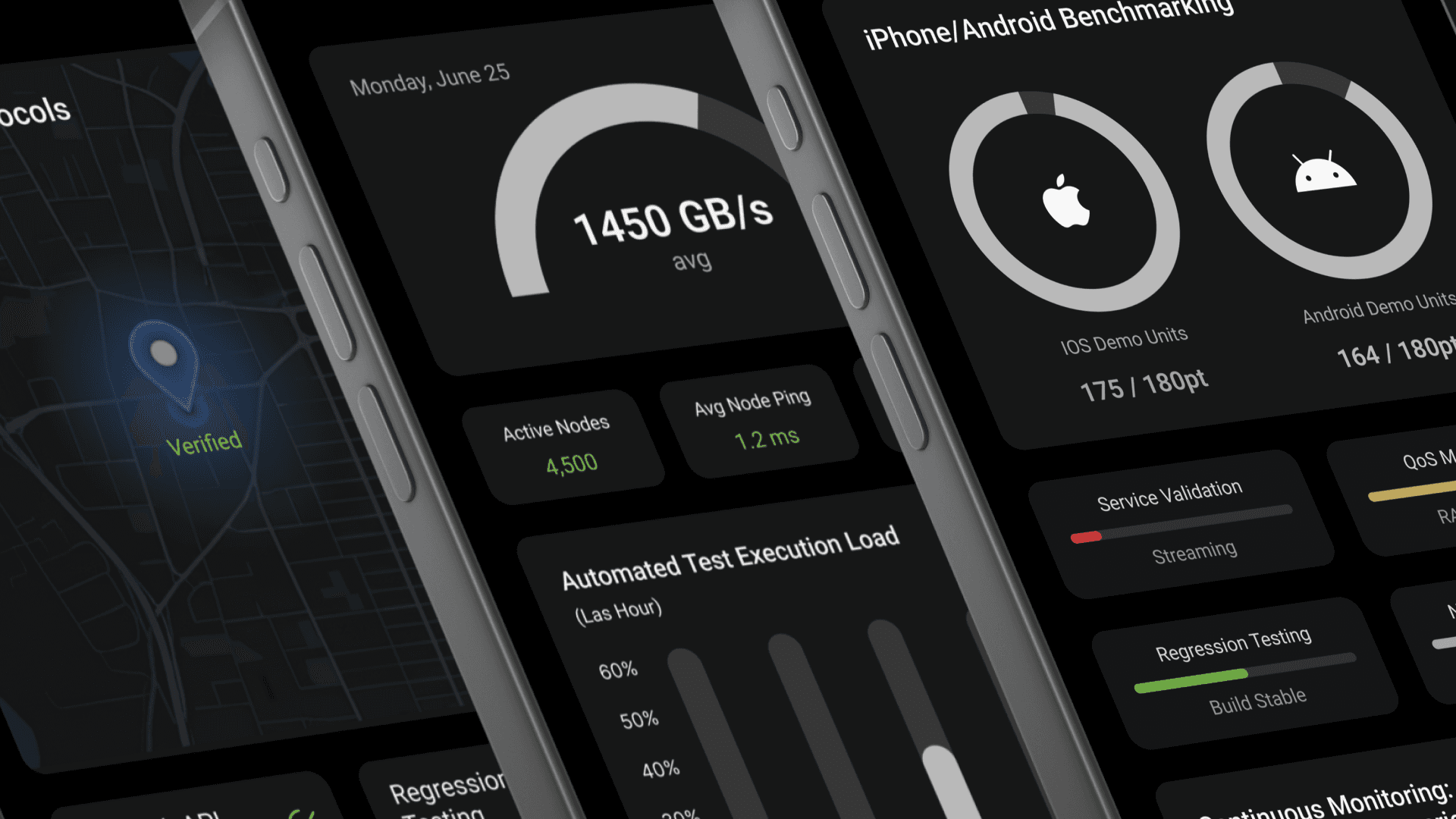 A fast black sports car races down the highway.