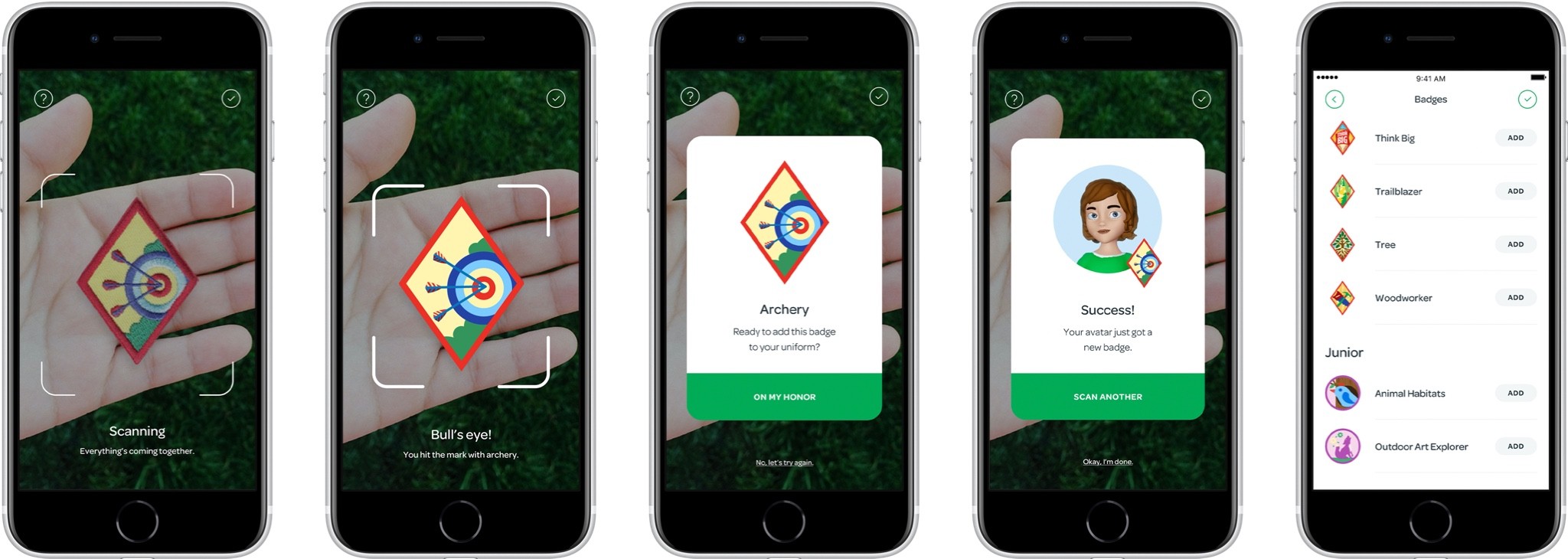 Badge scanner AR feature