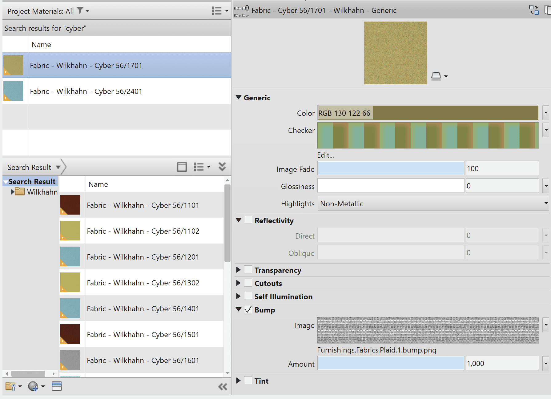 Cyber 56/1701 checkered material.