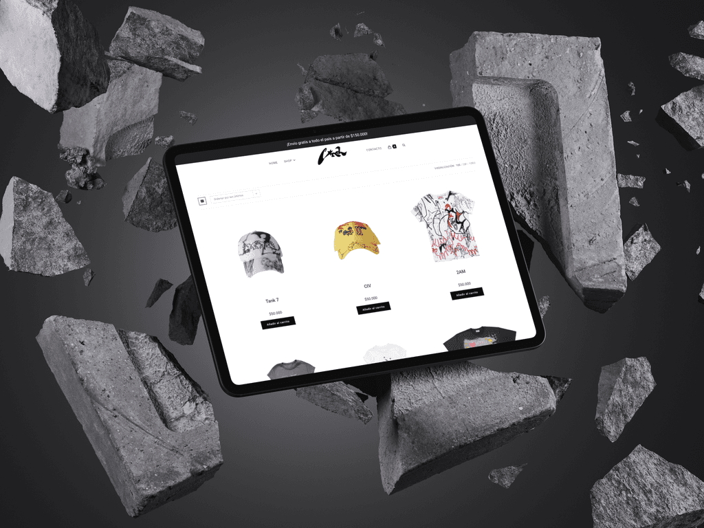 A black and white image of a handrawn logo