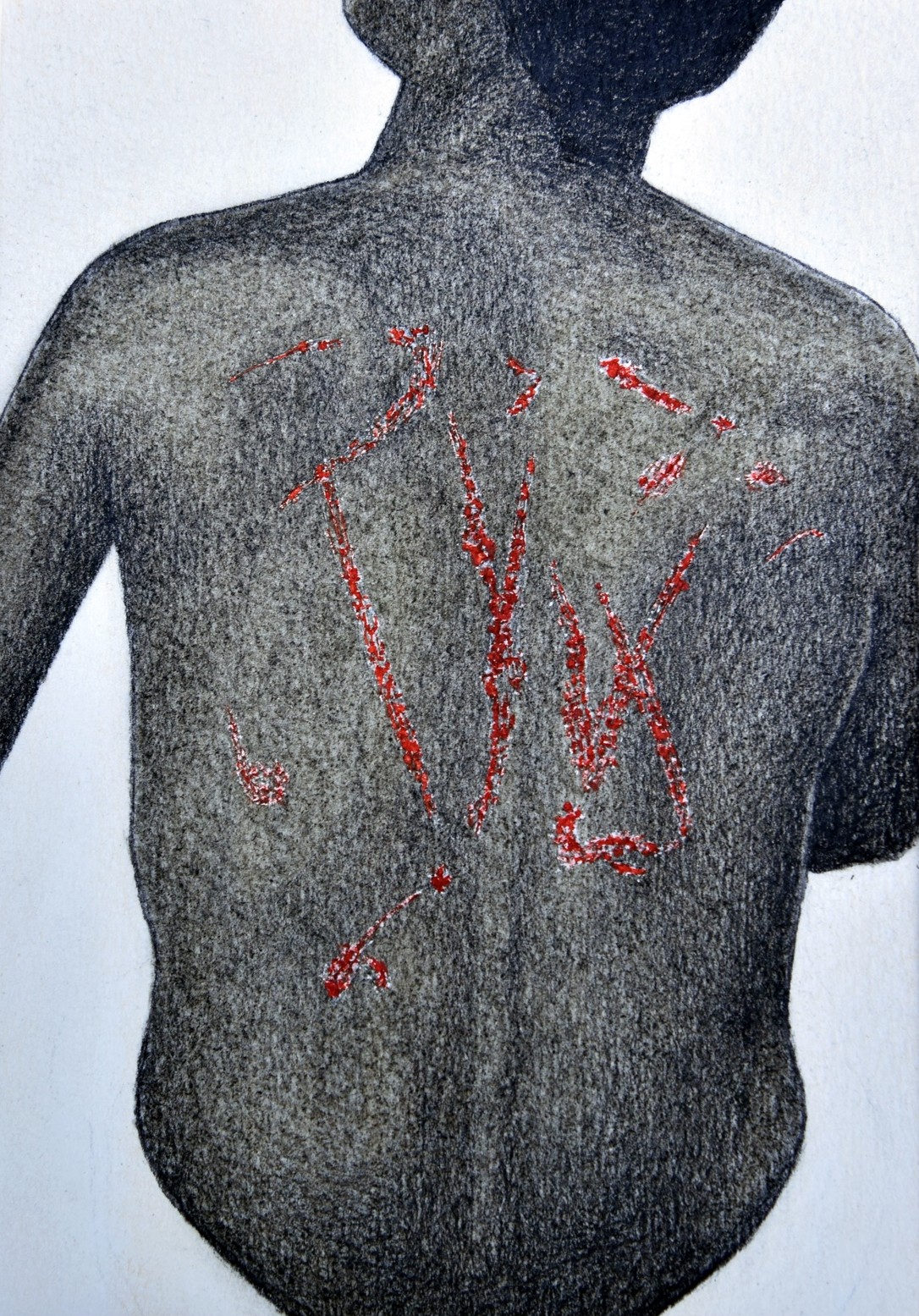 herd of sheep on road painting