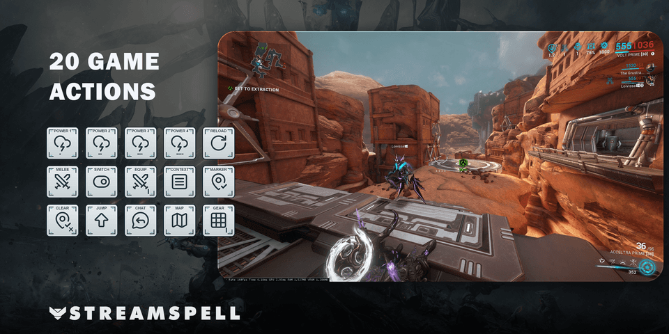 The 20 shortcuts cover abilities, combat, movement and utility actions — official product preview