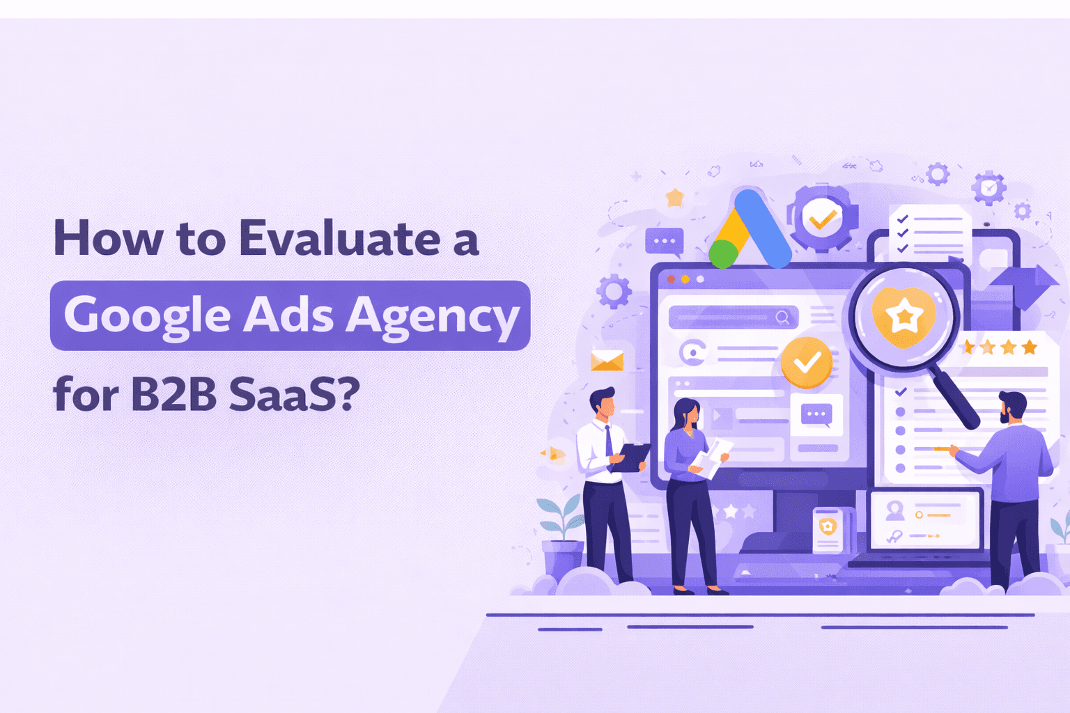 how to evaluate google ads agency b2b saas