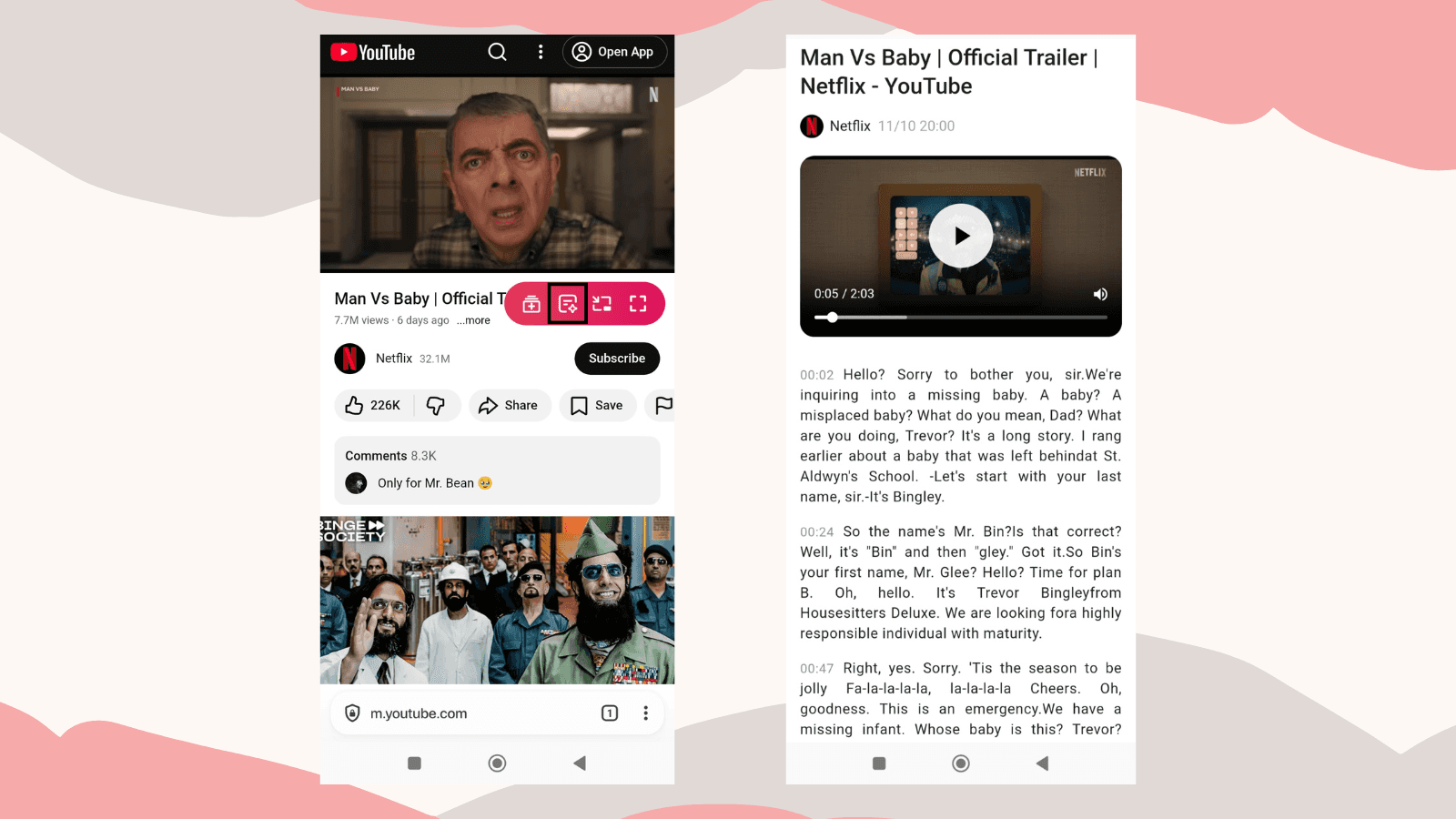 Read videos from YouTube