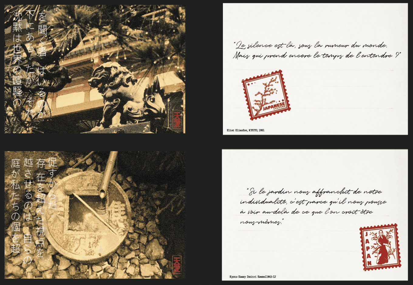 avant arrière carte postales
