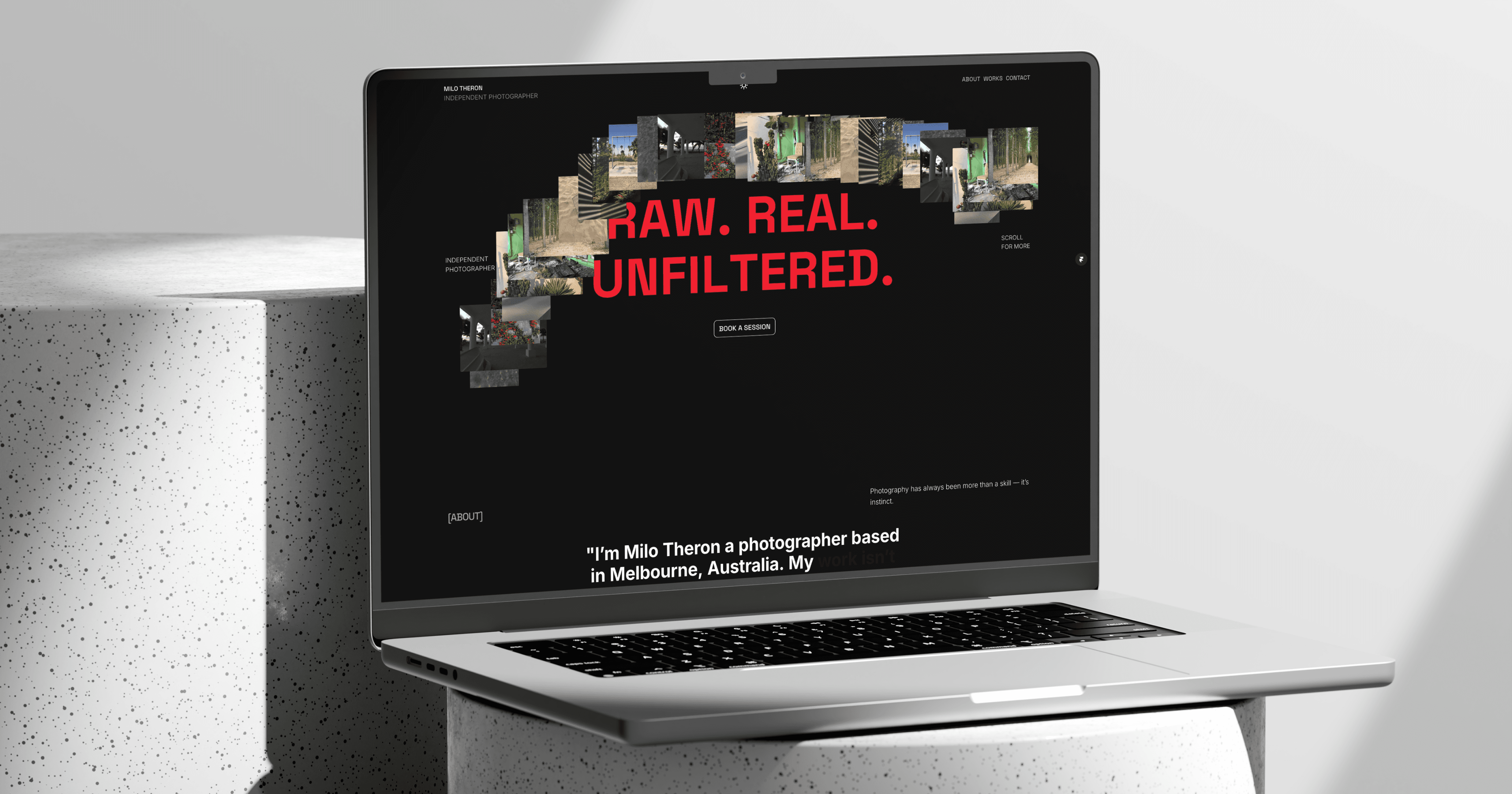 Blurred neon lights in a dark room