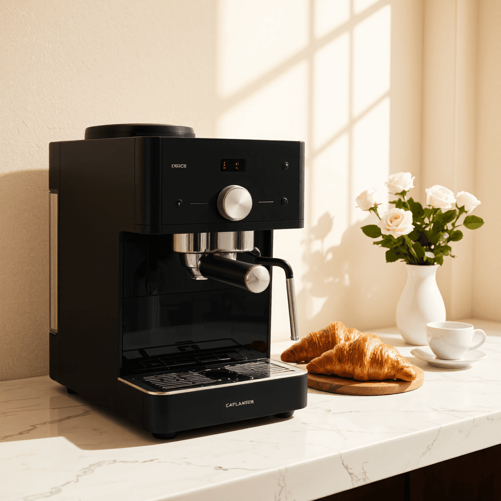 product photography of espresso machine