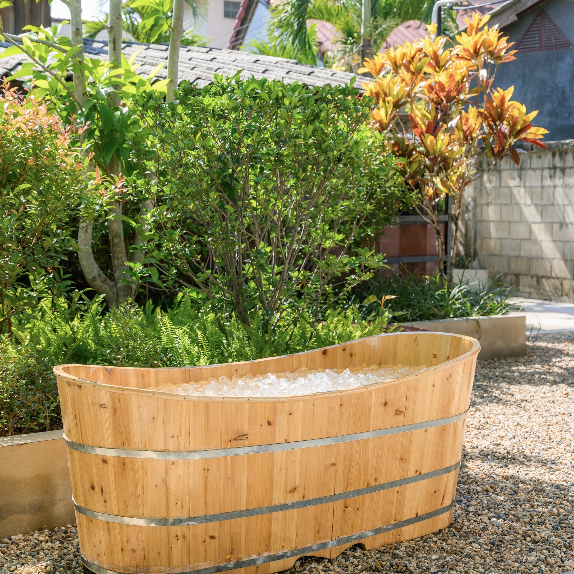 Ice Bath in the garden at Chiang Mai