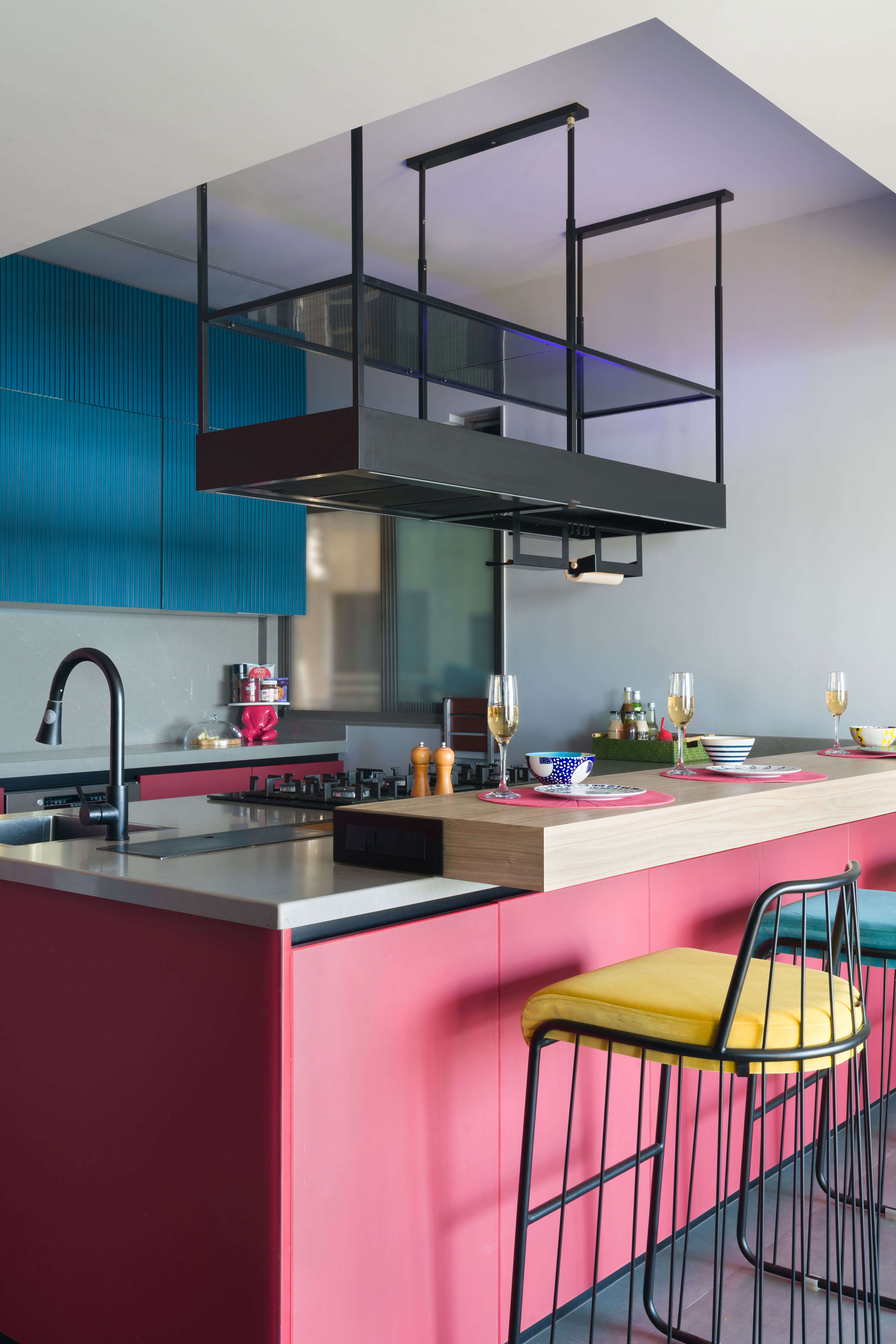 Contemporary Kitchen with Statement Island