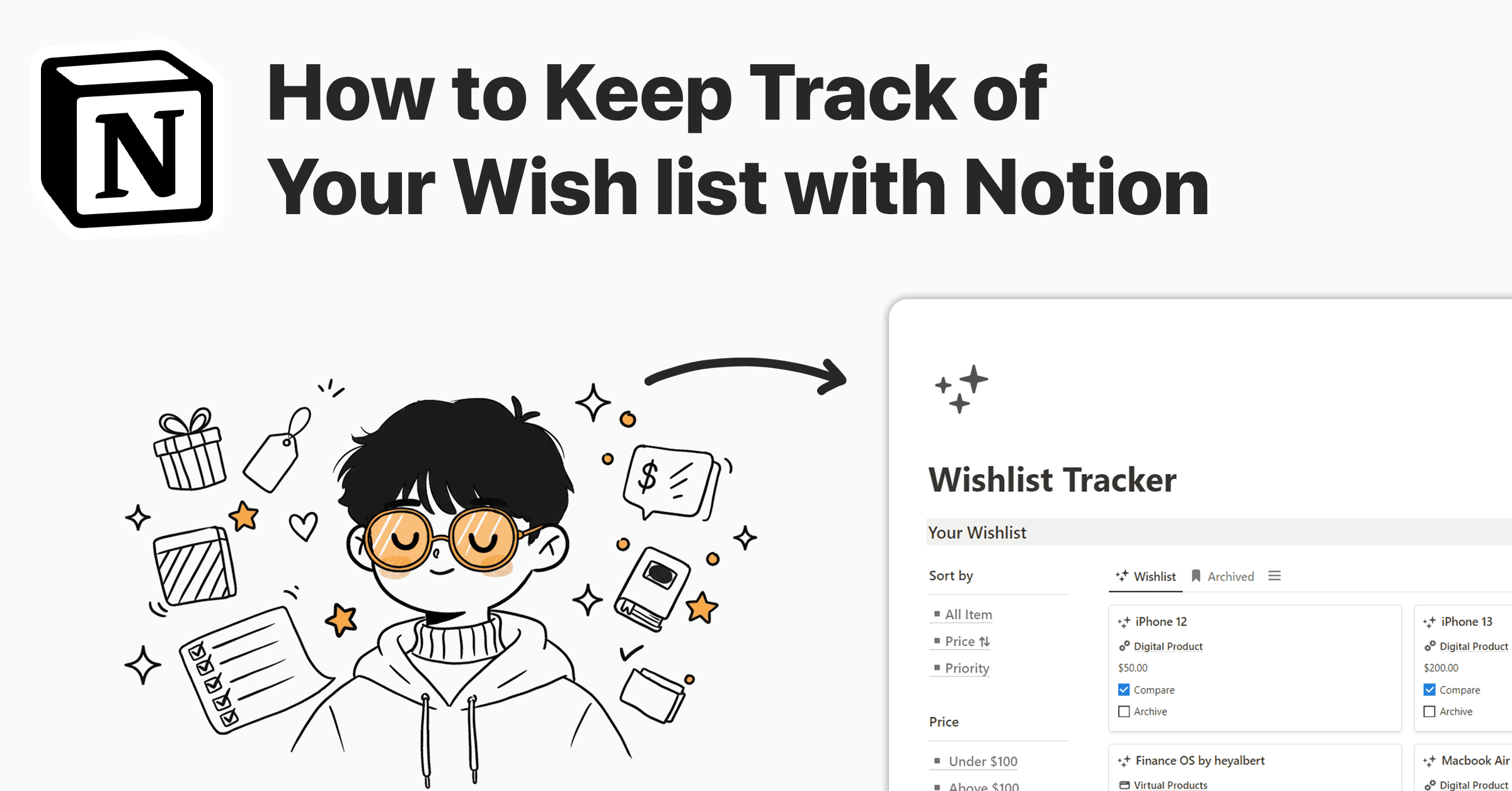 Featured Image of "How to Keep Track of Your Wish list with Notion"