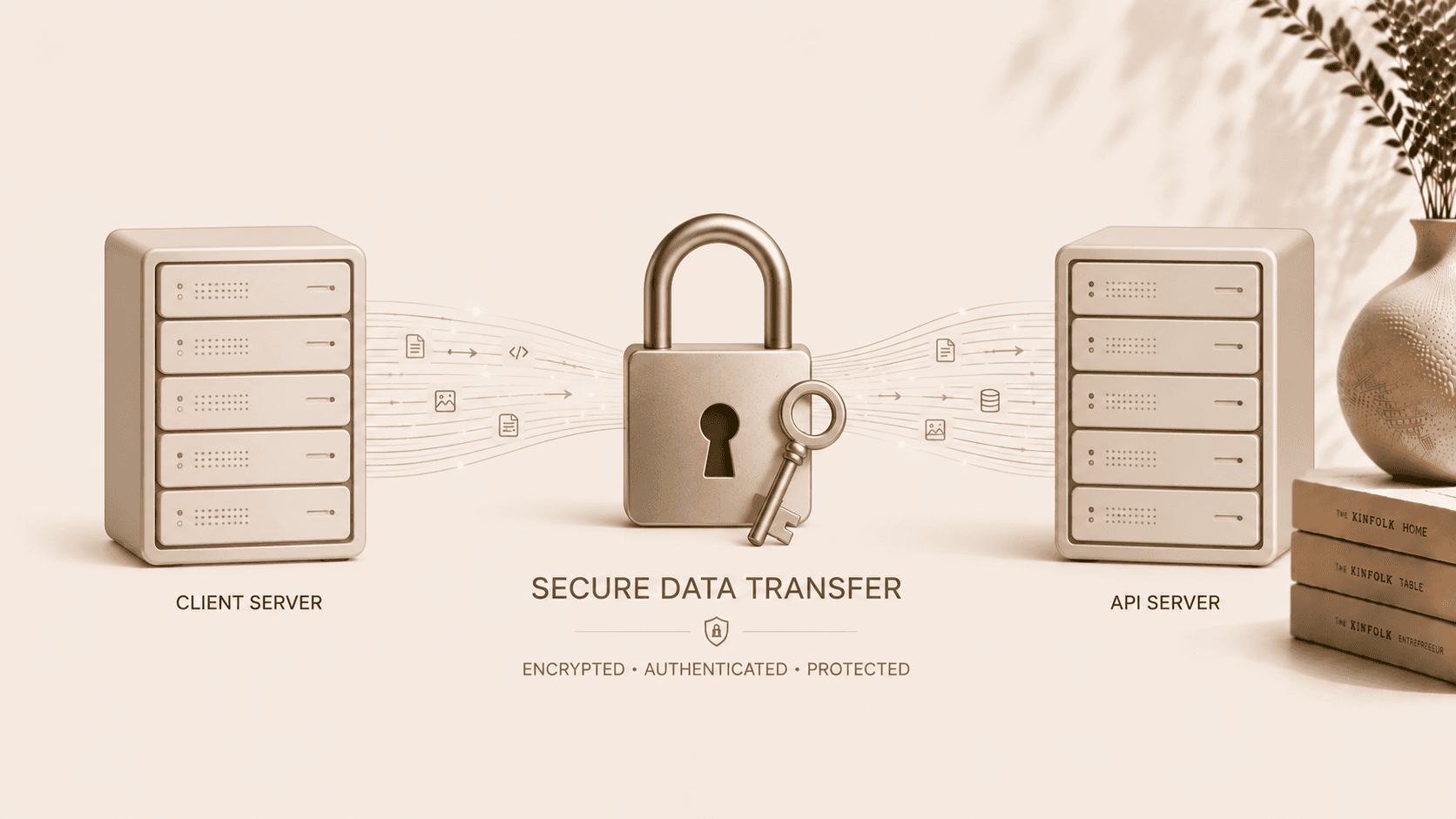 Secure data transfer via API