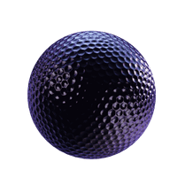Metallic 3D golf ball